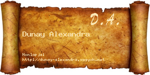 Dunay Alexandra névjegykártya