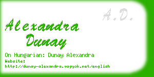 alexandra dunay business card